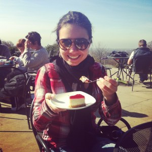 Paradinnha para um cheesecake em Richmond Park