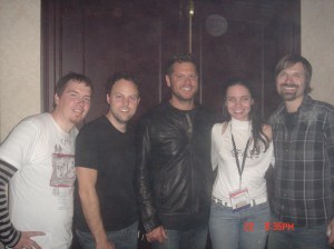 Com o pessoal da banda Third Day